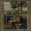 Moïse exposé sur les eaux, de la tenture de l'Histoire de Moïse, image 1/4