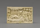 Plaque de côté d'un coffret : Gauvain sur le lit périlleux, image 1/2