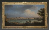 Vue d'Avignon, depuis la rive droite du Rhône, près de Villeneuve., image 3/3