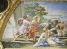 Plafond : Salle de Septime Sévère - L'enlèvement des Sabines, au dessus de la corniche, côté ouest,, image 20/23