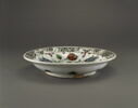 Plat à décor floral rehaussé d'or, image 3/5