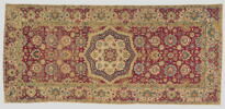 Tapis à médaillon central sur fond floral, image 1/2
